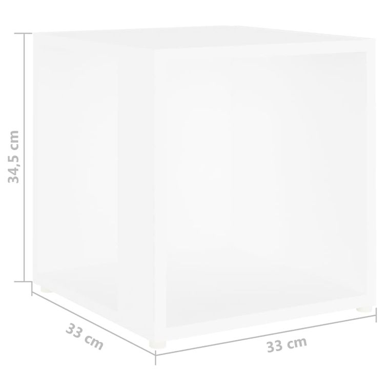 Table d'appoint Blanc 33x33x34,5 cm - Photo n°7