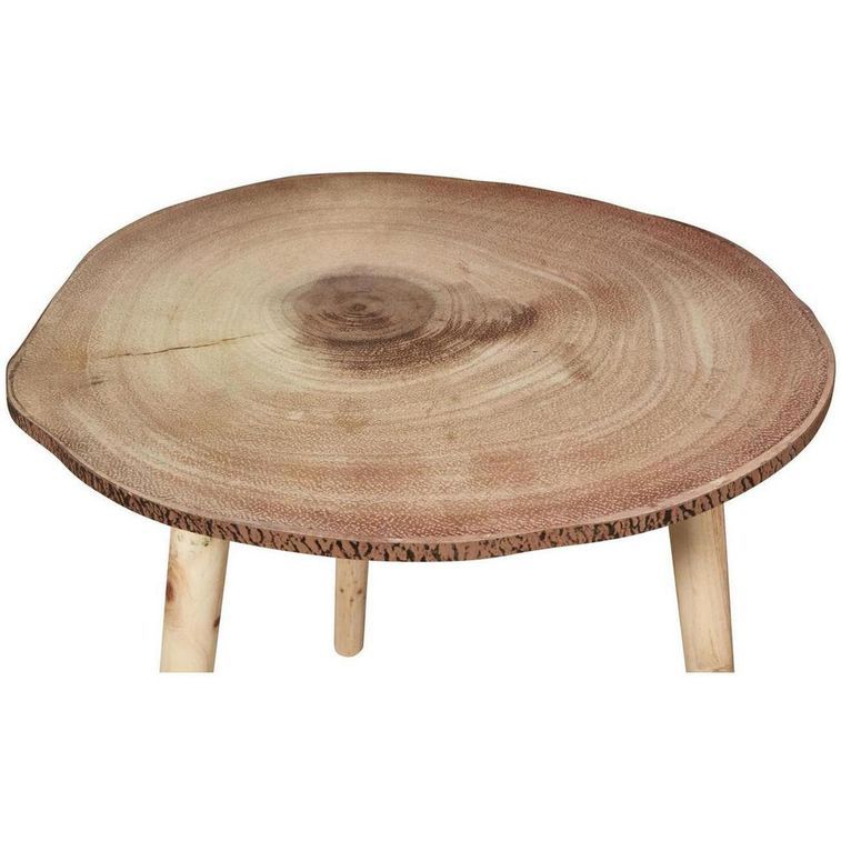Table d'appoint bois massif clair Noomy - Photo n°2