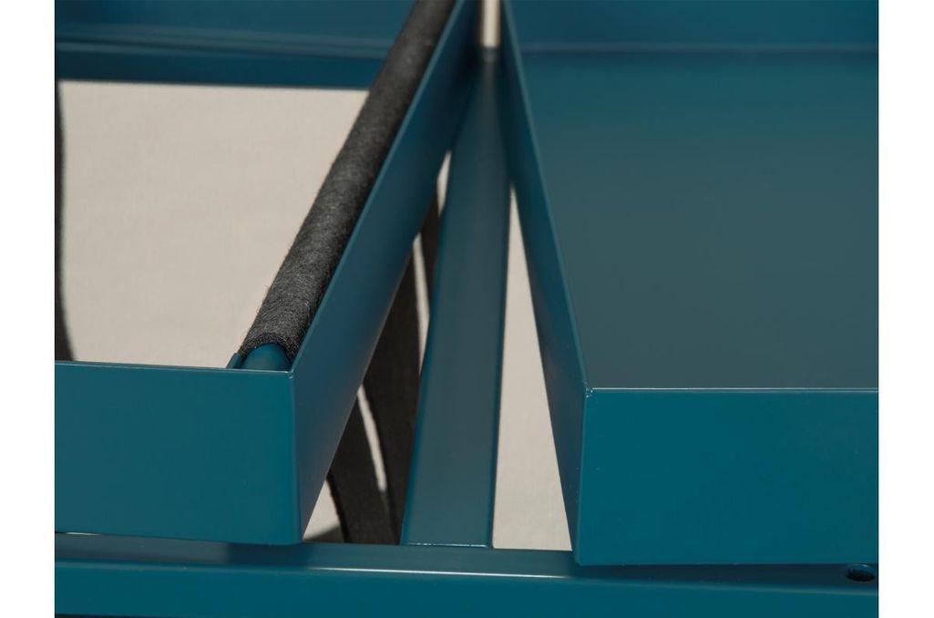 Table d'appoint carrée métal bleu Bubbly 35 cm - Photo n°4