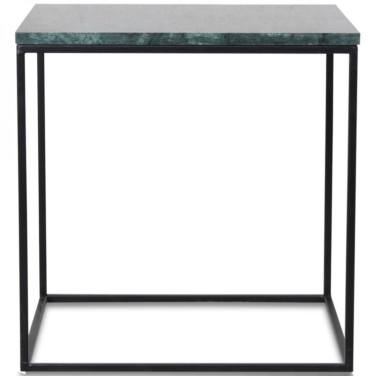 Table d'appoint en marbre vert Square - Photo n°1