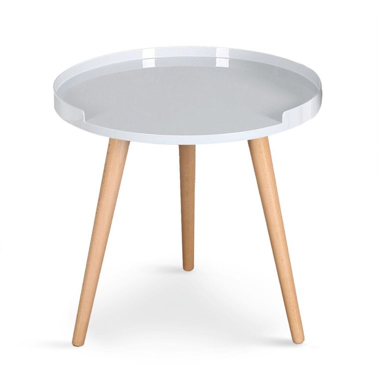 Table d'appoint Scandinave Blanc Oba - Photo n°1