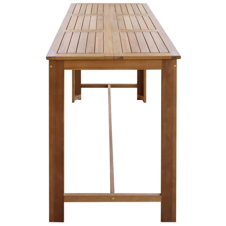 Table haute de bar bois d'acacia massif finition à l'huile Skan 120 - Photo n°3