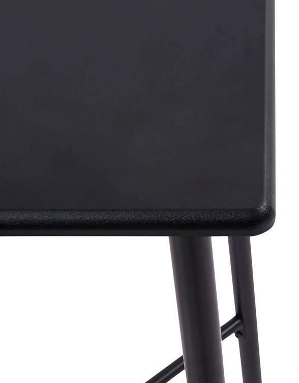 Table de bar carrée bois et pieds métal noir Anivu 60 cm - Photo n°4
