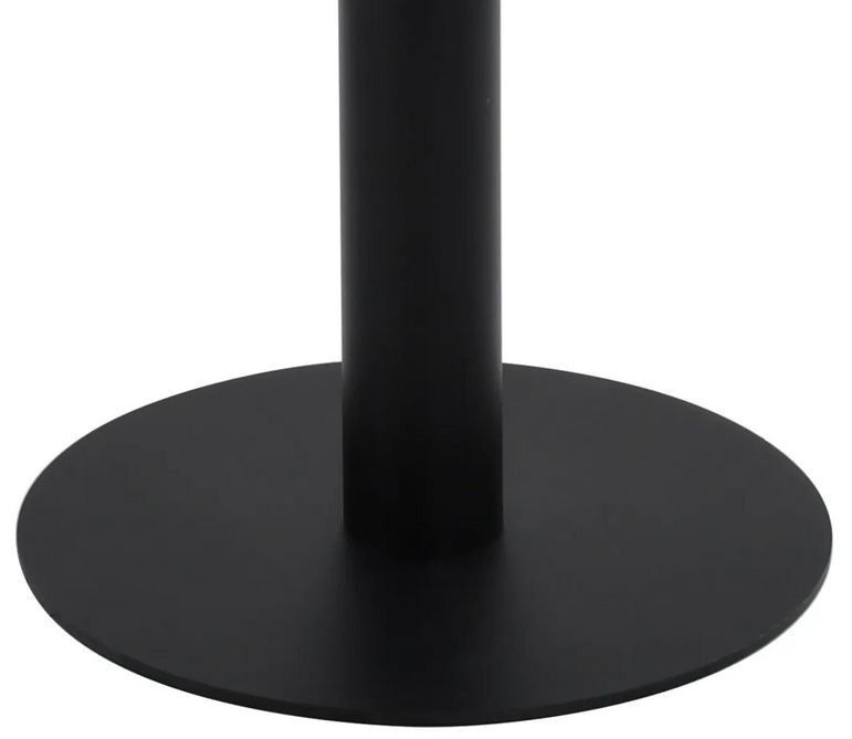 Table de bar carrée bois foncé et pied métal noir Kalas 50 cm - Photo n°5