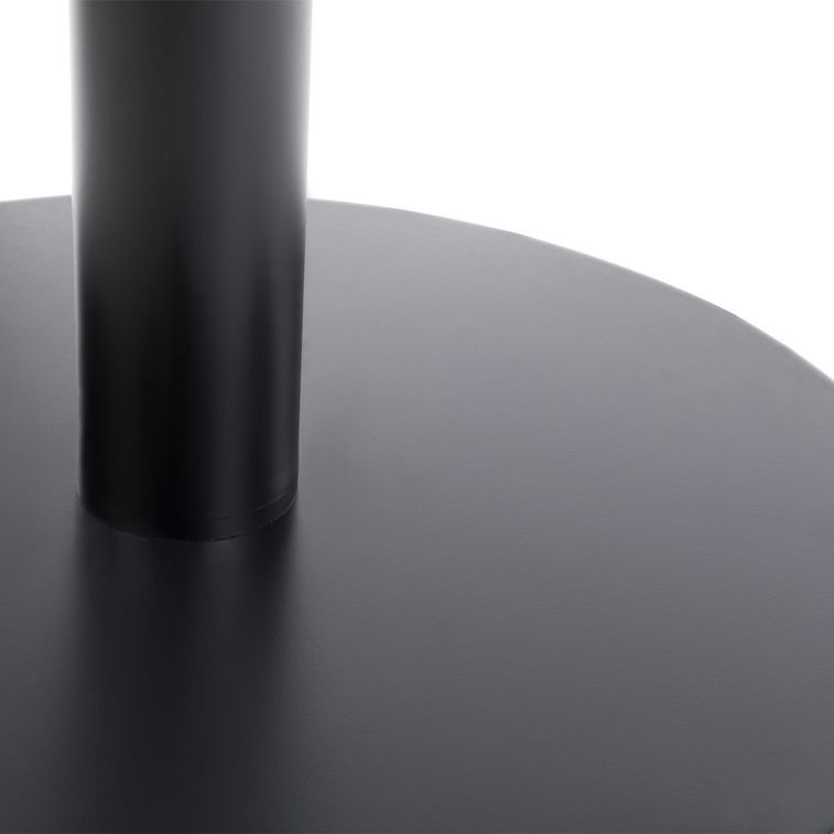 Table de bar ronde bois blanc brillant et acier noir Kofy 60 cm - Photo n°2
