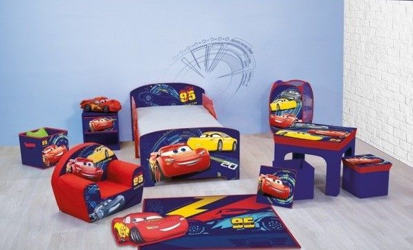 Table de chevet 1 tiroir 1 niche Cars Disney - Photo n°2