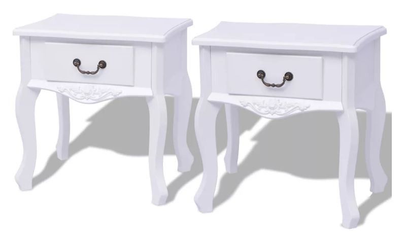 Table de chevet 1 tiroir bois blanc Chicco - Lot de 2 - Photo n°4
