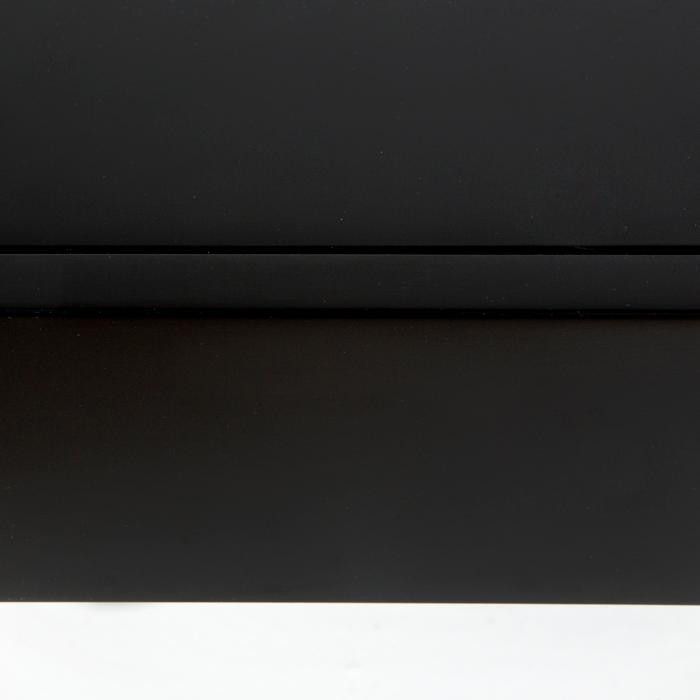 Table de chevet 1 tiroir bois laqué noir et métal Luna L 50 cm - Photo n°3