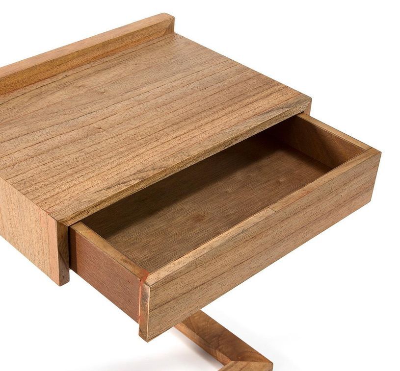 Table de chevet 1 tiroir bois massif clair Anie - Photo n°4