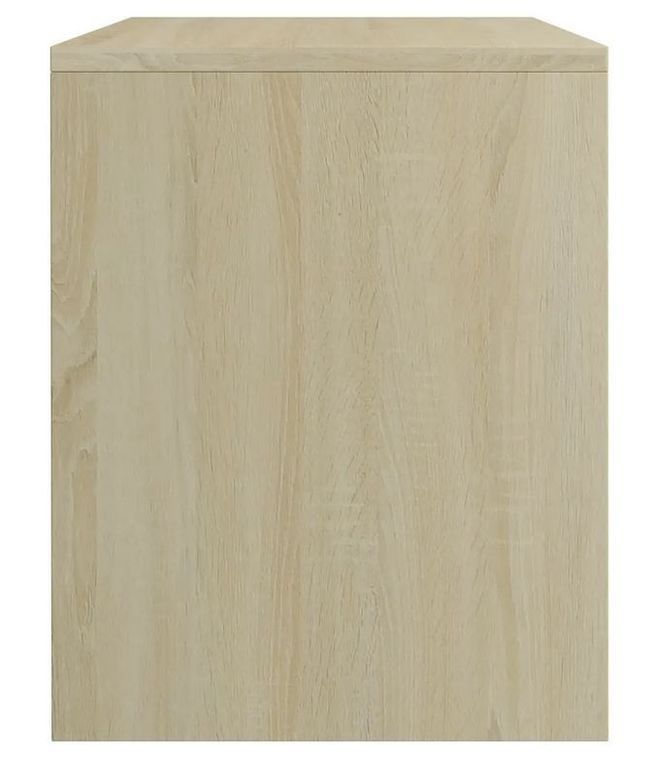 Table de chevet 2 étagères bois chêne sonoma et blanc Fefi - Photo n°5