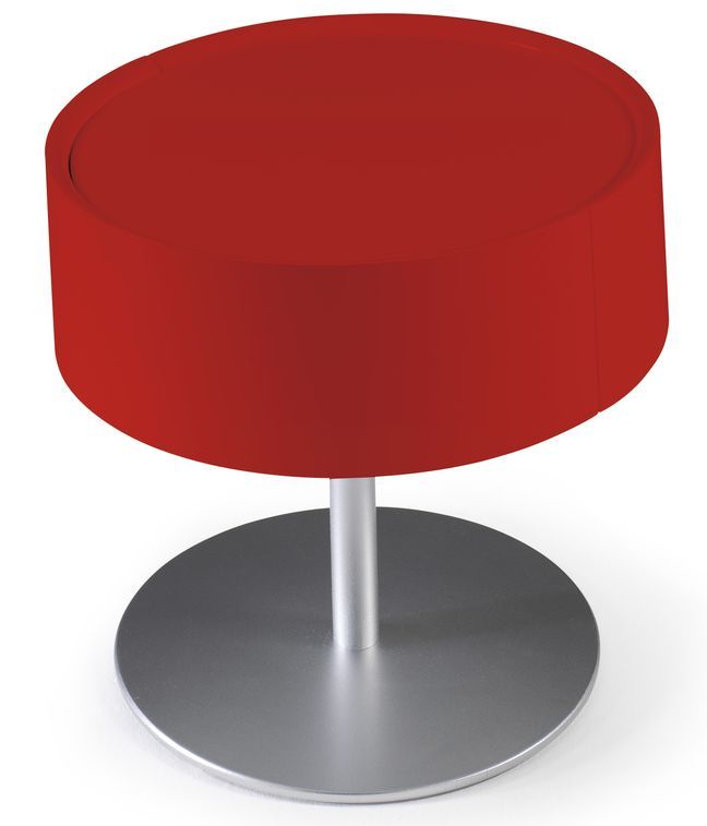 Table de chevet design Rouge laqué Torsada - Photo n°1