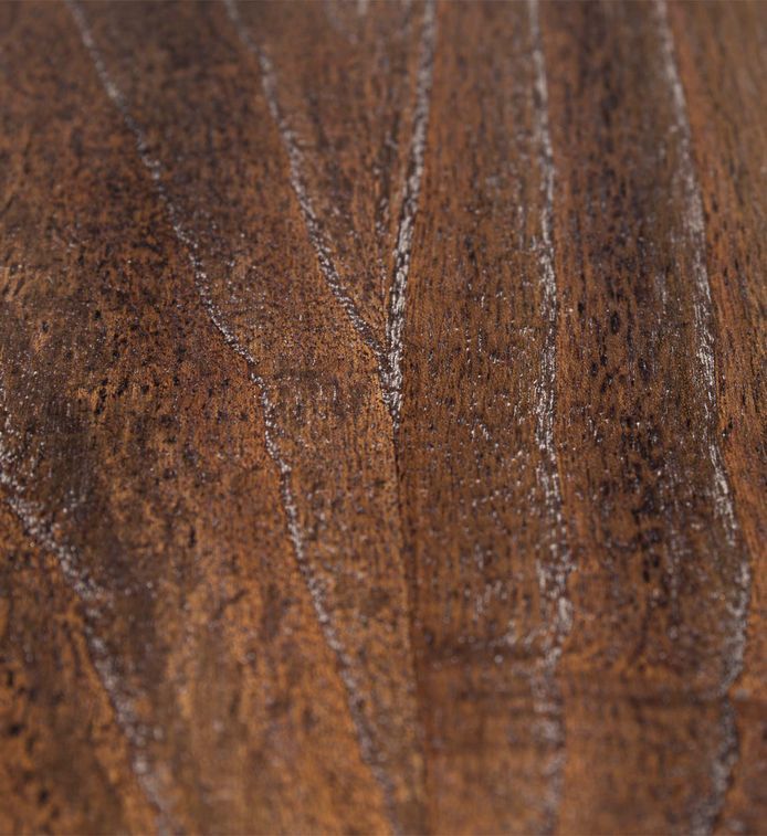 Table de chevet provençale bois massif de mindi blanc et marron Kirest 130 cm - Photo n°5