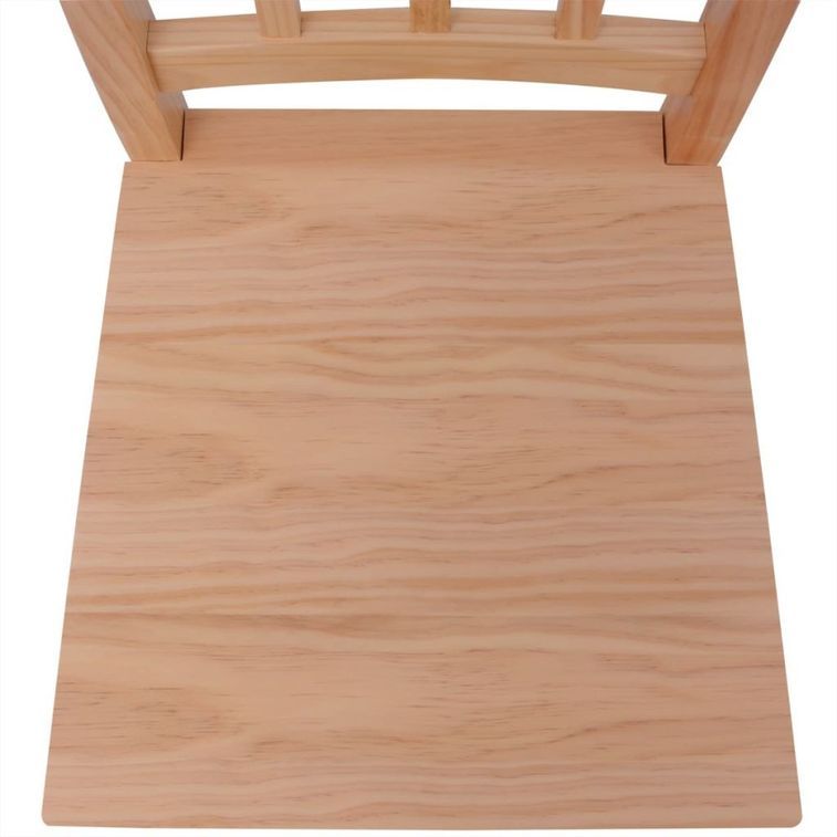 Table de cuisine carrée et 4 chaises bois pinède naturel Kezako - Photo n°7