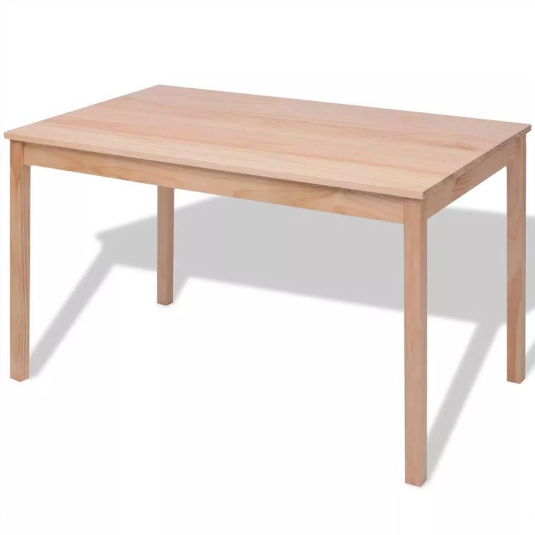 Table de cuisine rectangulaire et 6 chaises bois pinède naturel Kezako - Photo n°3
