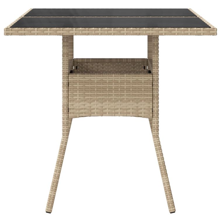 Home Table De Jardin Dessus En Verre Beige X X Cm R Sine Tress E Lestendances Fr