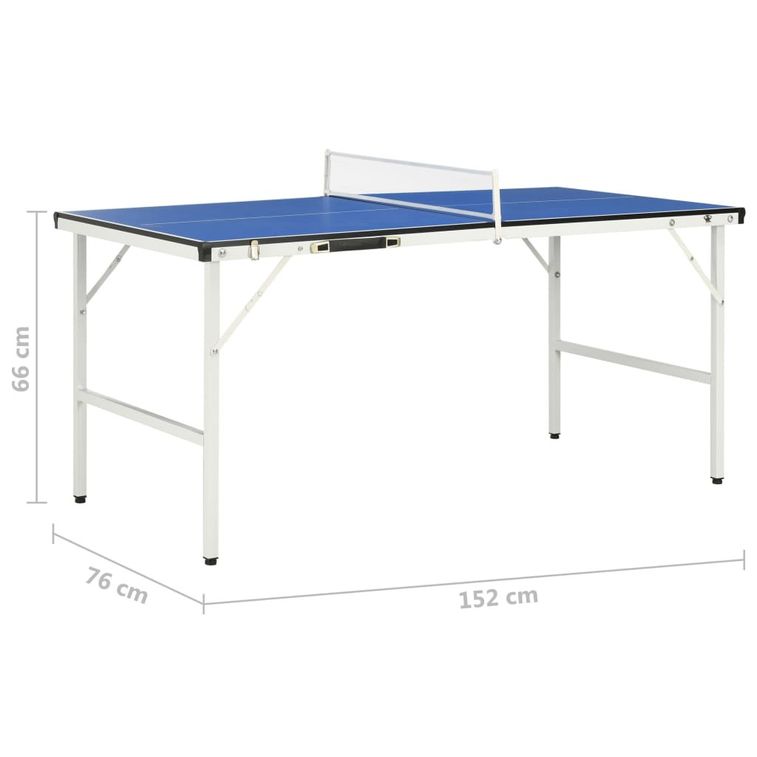 Table de ping-pong avec filet 152x76x66 cm Bleu - Photo n°10