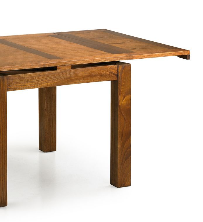 Table de repas carrée extensible en bois massif de Mindy Orka 95/180 cm - Photo n°4