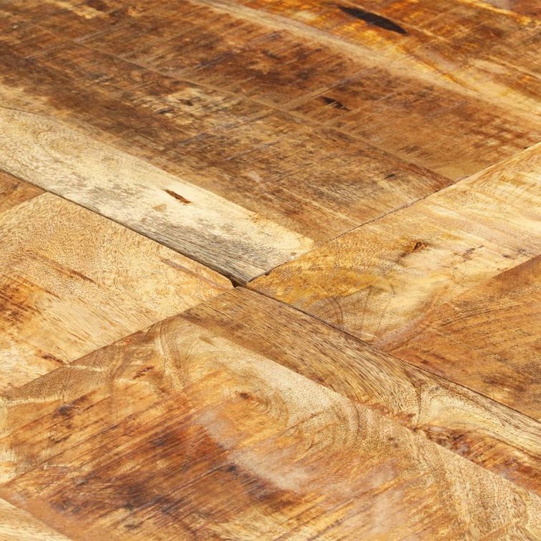 Table de salle à manger 160x90x75 cm Bois de manguier brut - Photo n°2