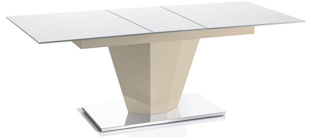 Table design à rallonge Crème Robia 160-200 cm - Photo n°1
