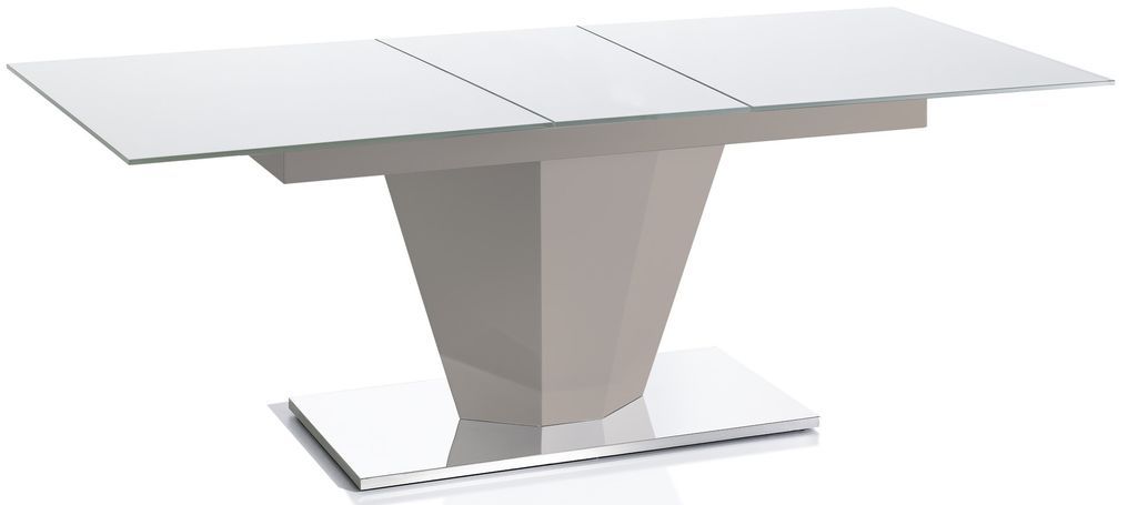 Table design à rallonge Taupe Robia 160-200 cm - Photo n°1