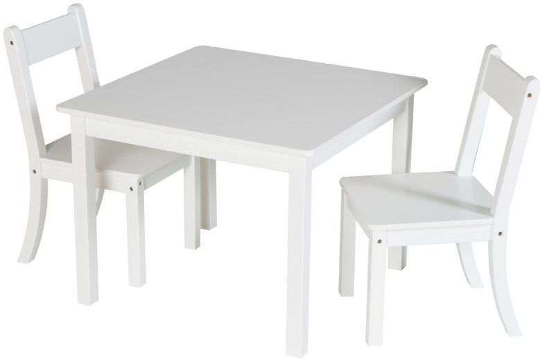 Table et 2 chaises blanche Bueno - Photo n°1