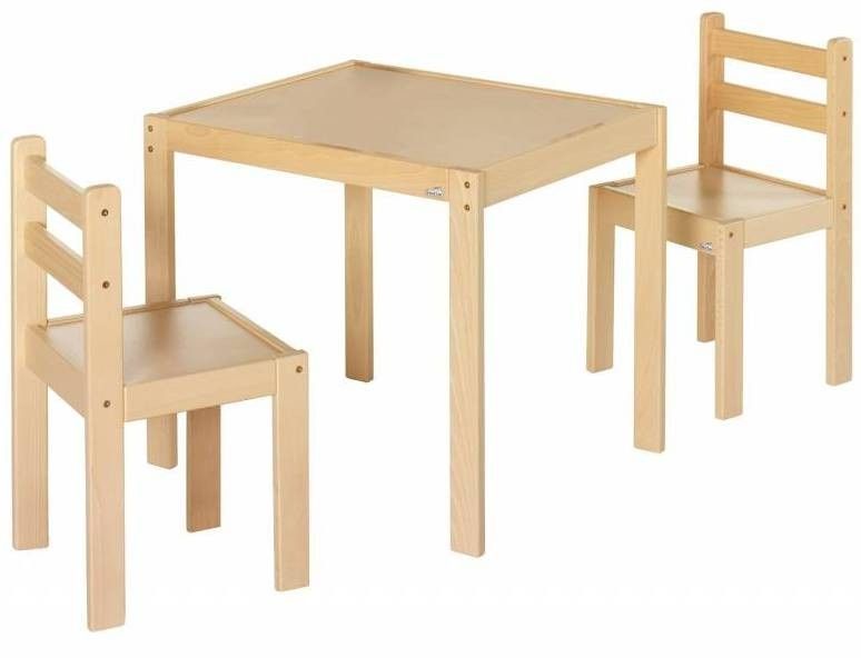 Table et 2 chaises hêtre naturelle Kalle & Ko - Photo n°1