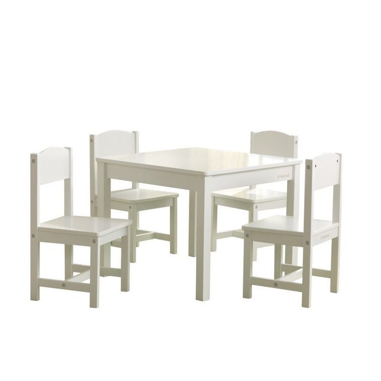 Table et 4 chaises blanc Farmhouse Kidkraft 21455 - Photo n°2