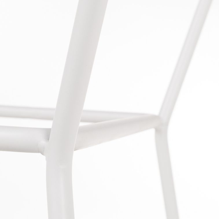 Table et 4 chaises design blanc Kuizo - Photo n°5