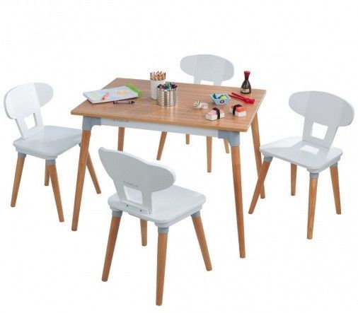 Table et 4 chaises enfant en bois Mid Century Kidkraft 29196 - Photo n°1