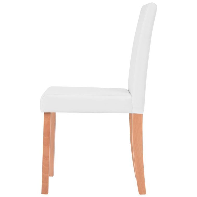 Table et chaises 7 pcs Cuir synthétique Chêne Couleur crème - Photo n°8