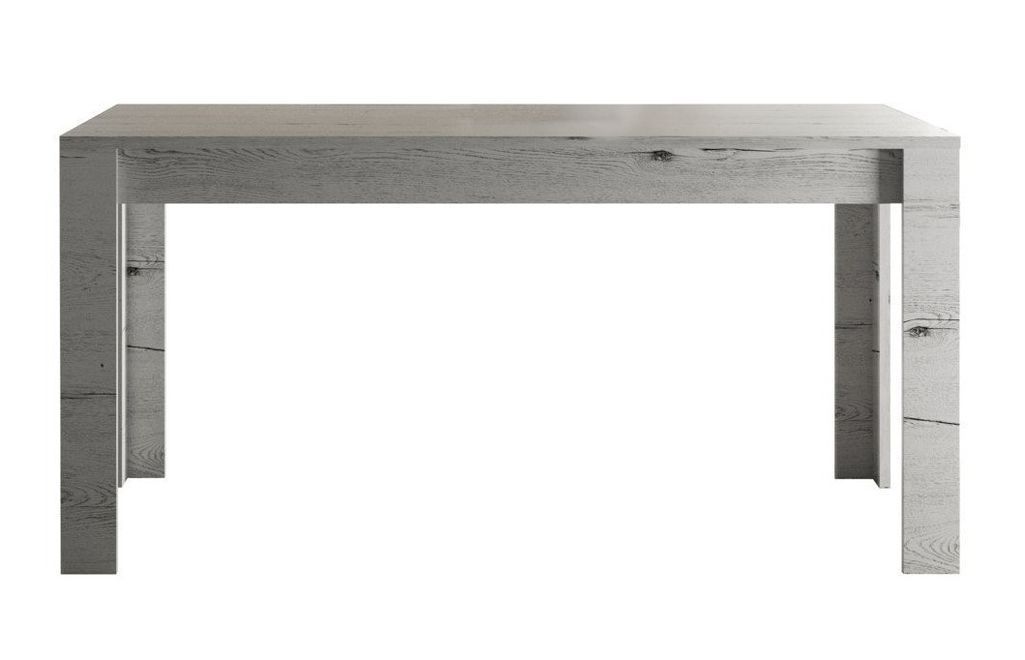 Table extensible 4 à 6 personnes L 137 à 185 cm mélaminé chêne gris Saxo - Photo n°1