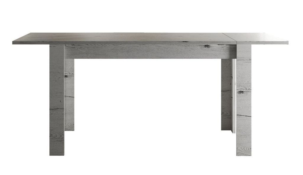 Table extensible 4 à 6 personnes L 137 à 185 cm mélaminé chêne gris Saxo - Photo n°2