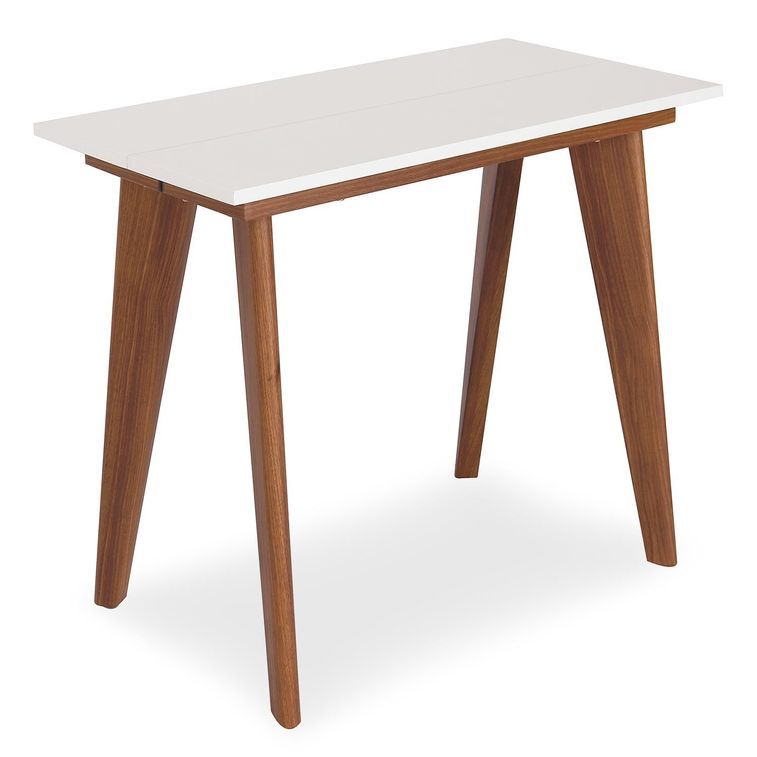 Table extensible bois blanc et pieds métal Flavo - Photo n°1