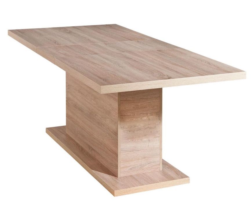Table extensible bois chêne clair Babou 160-200 cm - Photo n°1