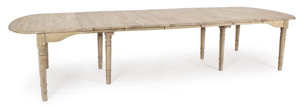 Table extensible bois de chêne naturel Badou L 152/382 - Photo n°1