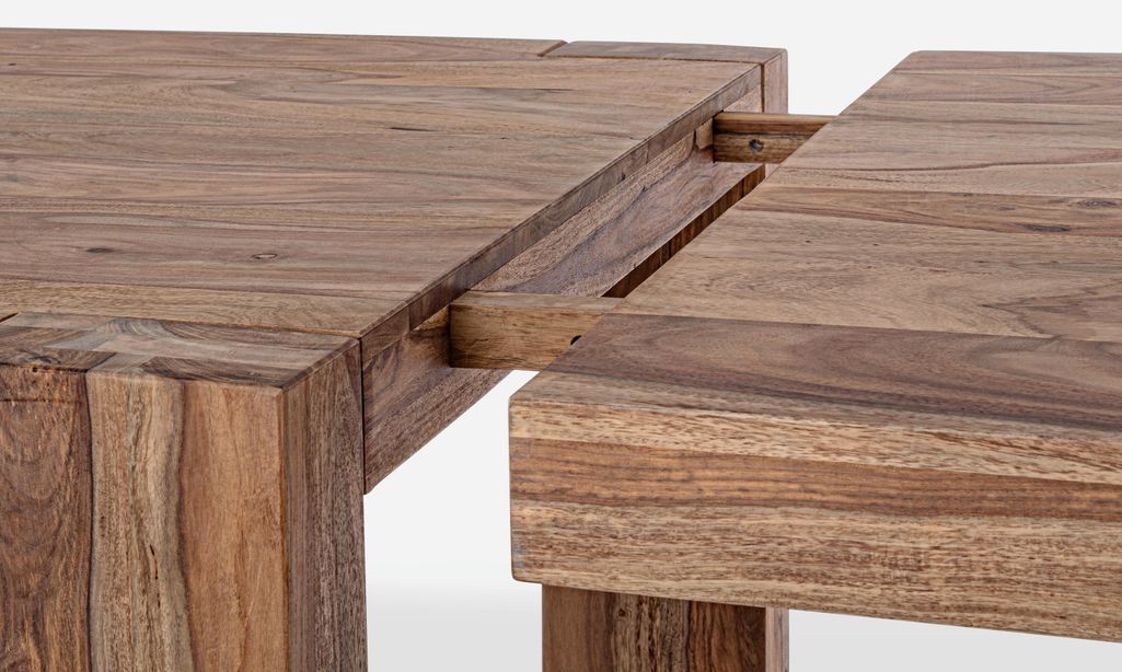 Table extensible bois de shesham naturel Sany L 175/265 cm - Photo n°2