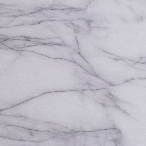 Table extensible bois effet marbre blanc Kim 120-160 cm - Photo n°4