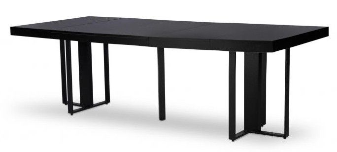 Table extensible bois et pieds métal noir Tessa 90/240 cm - Photo n°3