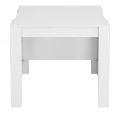 Table extensible bois melamine blanc Robas 51/237 cm - Photo n°8
