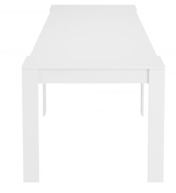 Table extensible bois melamine blanc Robas 51/237 cm - Photo n°9