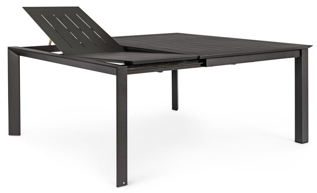 Les Tendances - Table extensible de jardin carrée en aluminium