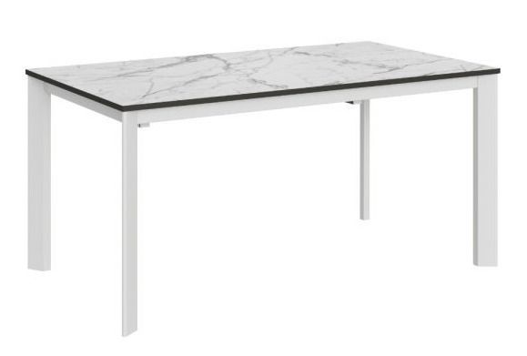 Table extensible effet marbre noir bilba 160 à 260 cm Itania 2 - Photo n°1