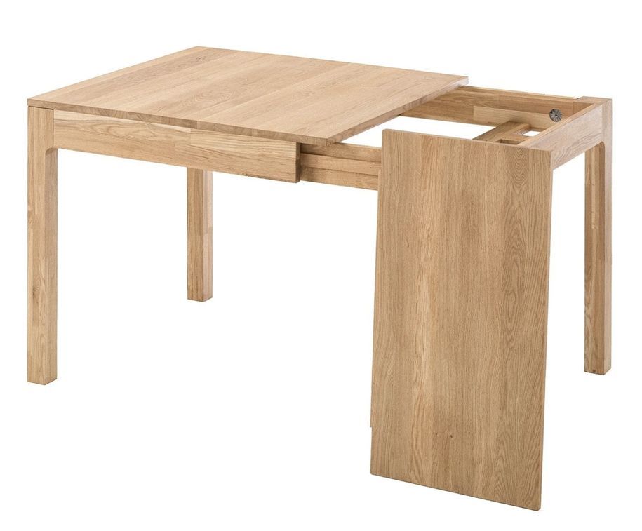 Table extensible en bois de chêne massif Marko 85 à 125 cm - Photo n°1