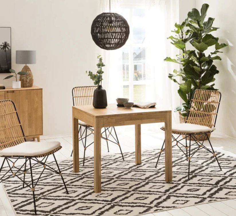 Table extensible en bois de chêne massif Marko 85 à 125 cm - Photo n°2