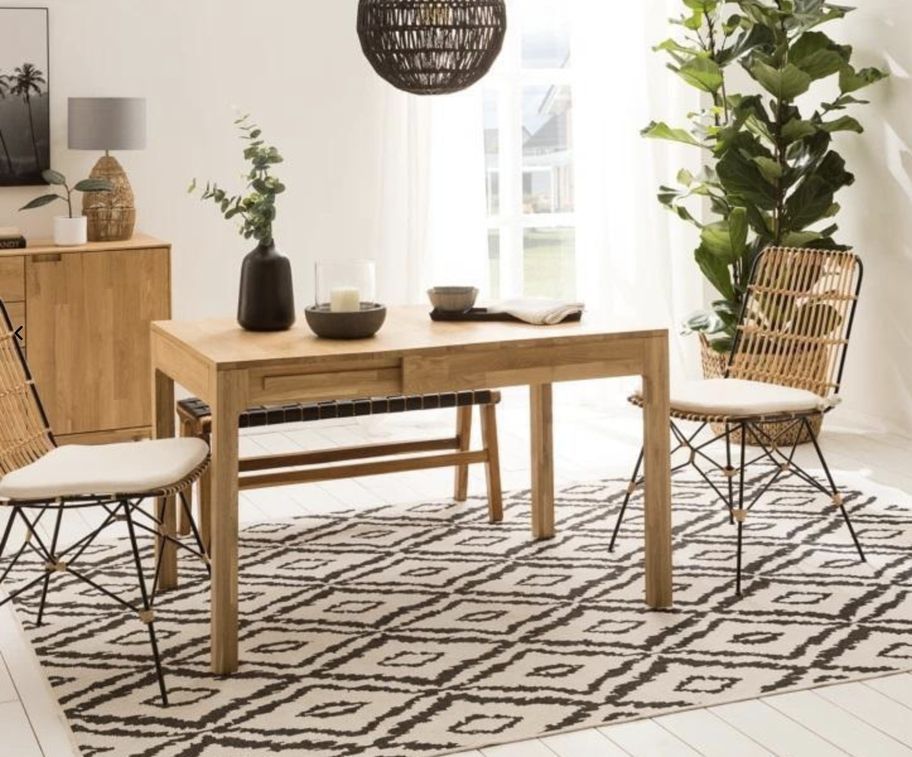 Table extensible en bois de chêne massif Marko 85 à 125 cm - Photo n°5