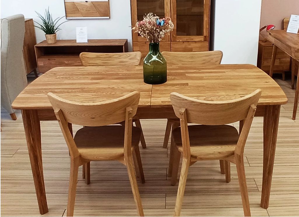 Table extensible en bois de chêne massif Marzo 140 à 190 cm - Photo n°8