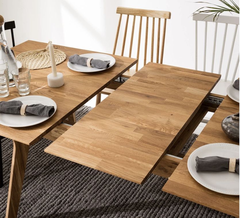 Table extensible en bois de chêne massif Osword 170 à 210 cm - Photo n°2
