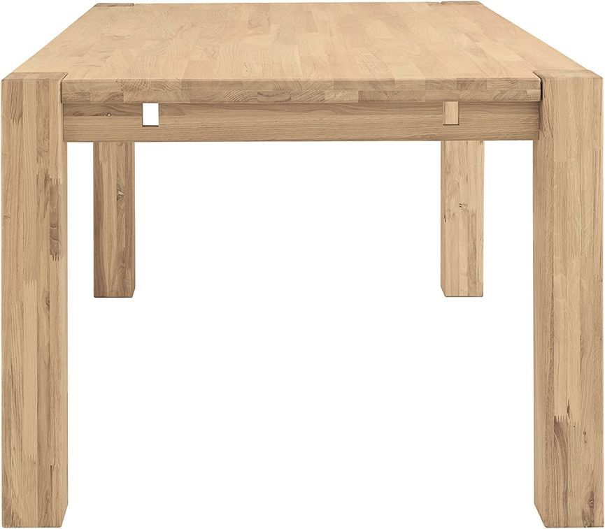Table extensible en chêne massif blanchi Ritza 140 à 190 cm - Photo n°3