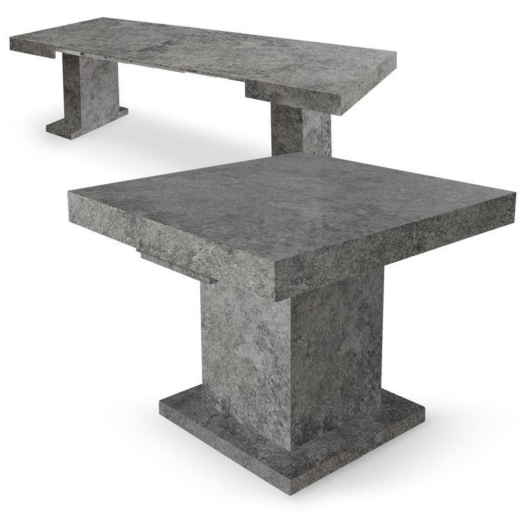 Table extensible gris béton Klassi 100/250 cm - Photo n°3