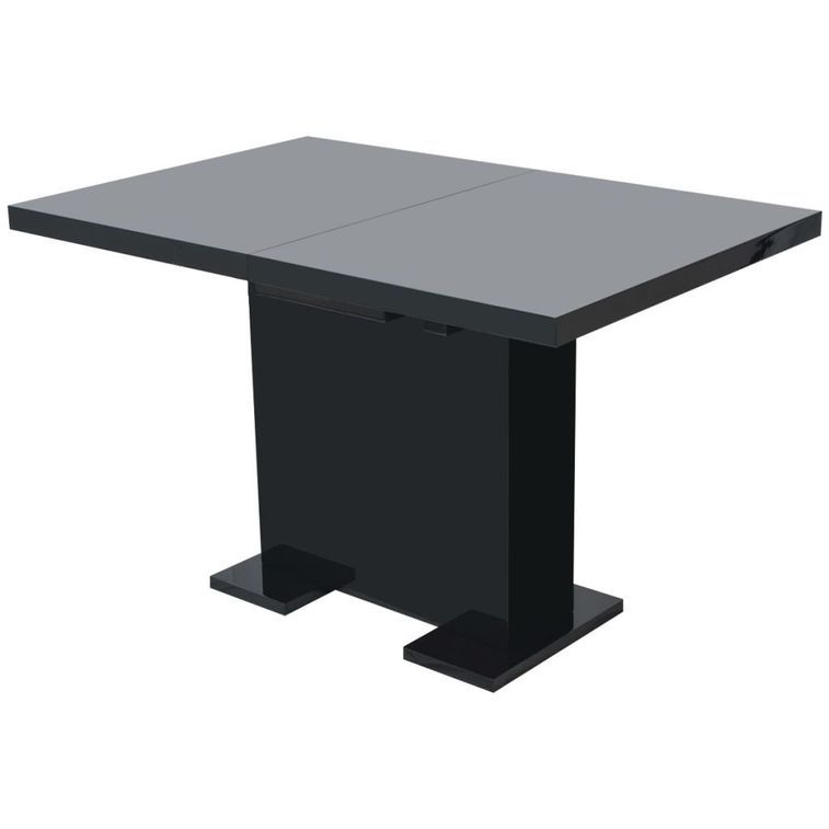 Table extensible noir brillant Kama 120-150 cm - Photo n°4